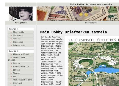 Mein Hobby Briefmarken sammeln